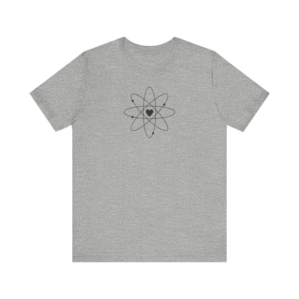 Love Atom T-Shirt  (black ink, multiple colors)