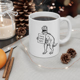 Make Some Art T-Rex Mug - simple white